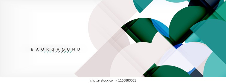 Circle modern geometrical abstract background, vector illustration