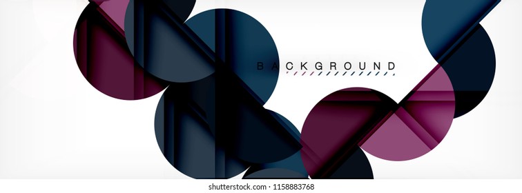 Circle modern geometrical abstract background, vector illustration