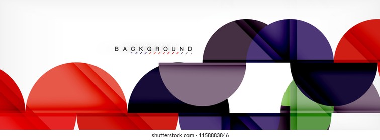 Circle modern geometrical abstract background, vector illustration