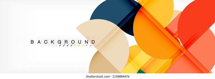 Circle modern geometrical abstract background, vector illustration