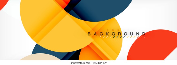 Circle modern geometrical abstract background, vector illustration