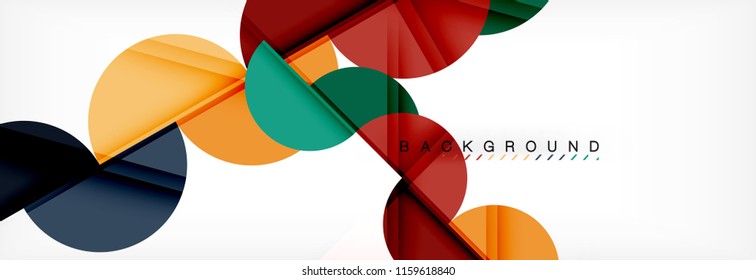Circle modern geometrical abstract background, vector illustration