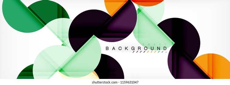 Circle modern geometrical abstract background, vector illustration