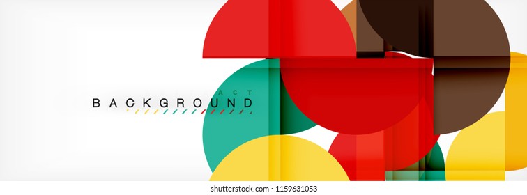 Circle modern geometrical abstract background, vector illustration