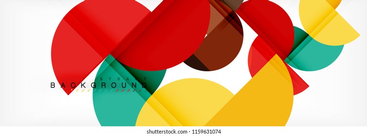 Circle modern geometrical abstract background, vector illustration