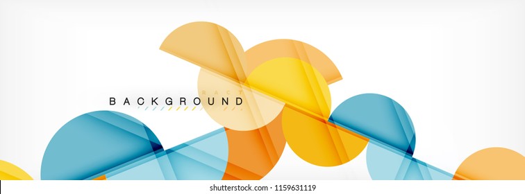 Circle modern geometrical abstract background, vector illustration