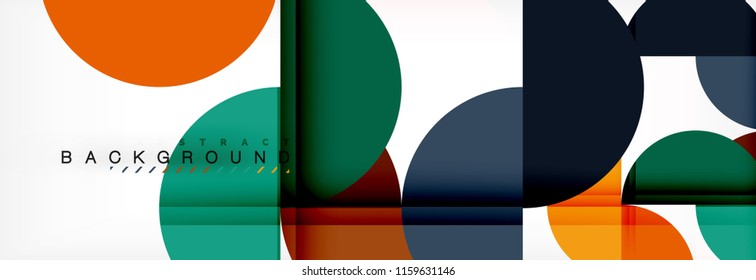 Circle modern geometrical abstract background, vector illustration