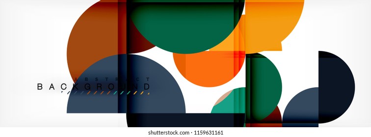 Circle modern geometrical abstract background, vector illustration