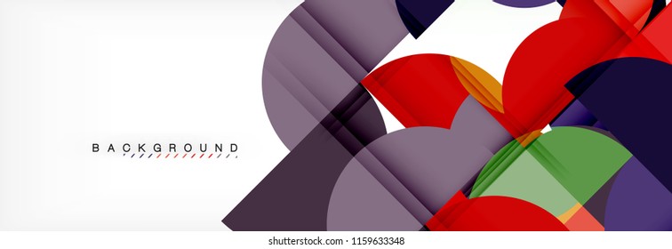 Circle modern geometrical abstract background, vector illustration