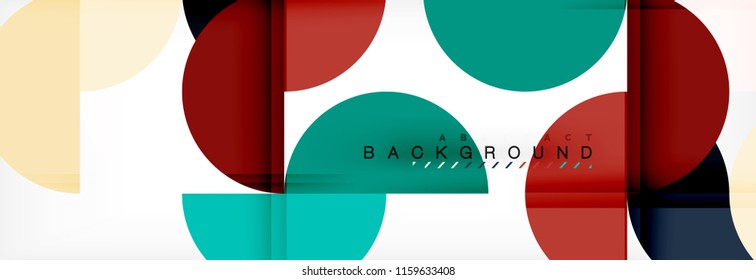 Circle modern geometrical abstract background, vector illustration