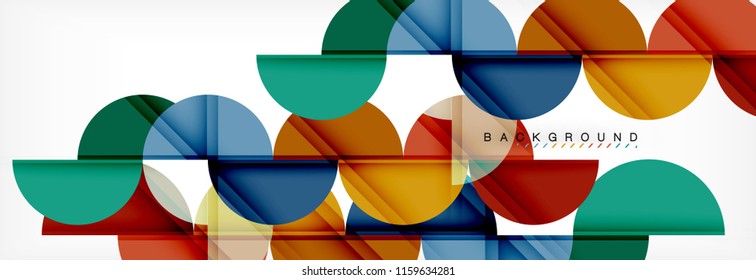 Circle modern geometrical abstract background, vector illustration