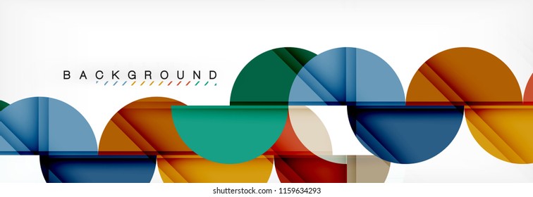 Circle modern geometrical abstract background, vector illustration