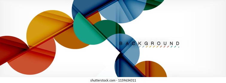 Circle modern geometrical abstract background, vector illustration