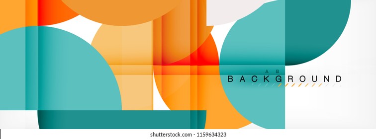Circle moderner, geometrischer abstrakter Hintergrund, Vektorgrafik