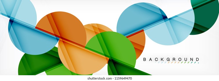 Circle modern geometrical abstract background, vector illustration