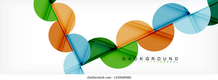 Circle modern geometrical abstract background, vector illustration