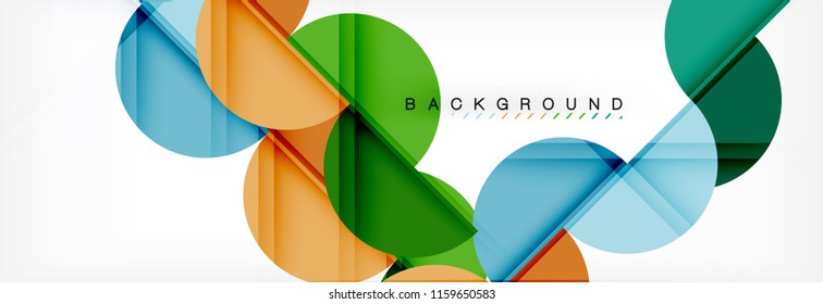 Circle modern geometrical abstract background, vector illustration