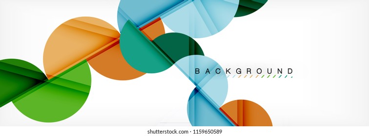 Circle modern geometrical abstract background, vector illustration