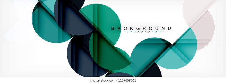 Circle modern geometrical abstract background, vector illustration