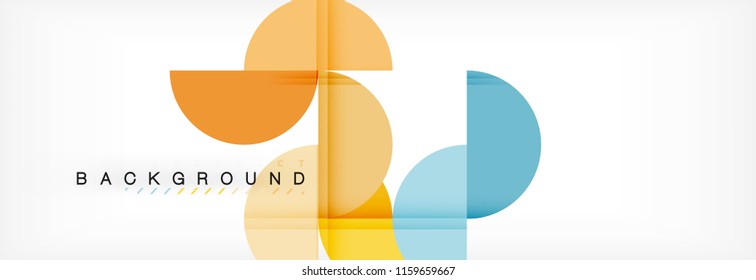 Circle modern geometrical abstract background, vector illustration