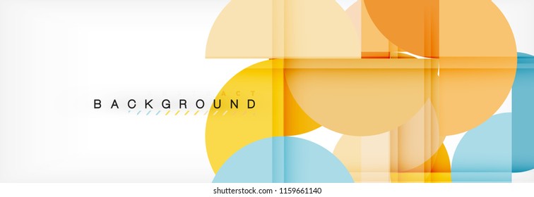 Circle modern geometrical abstract background, vector illustration