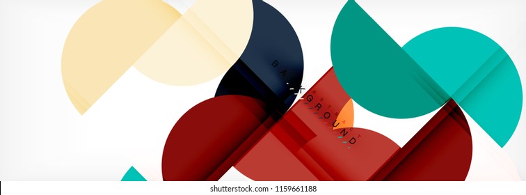 Circle modern geometrical abstract background, vector illustration