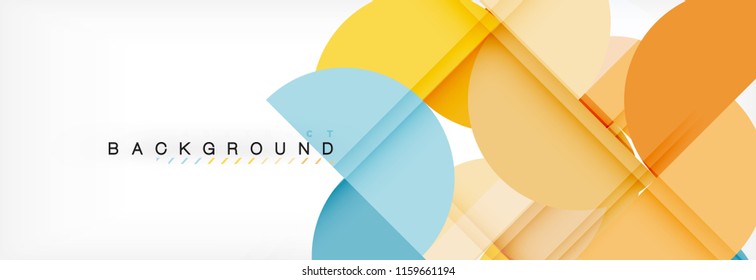Circle modern geometrical abstract background, vector illustration