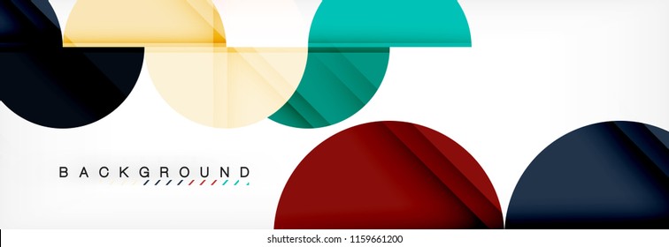 Circle modern geometrical abstract background, vector illustration