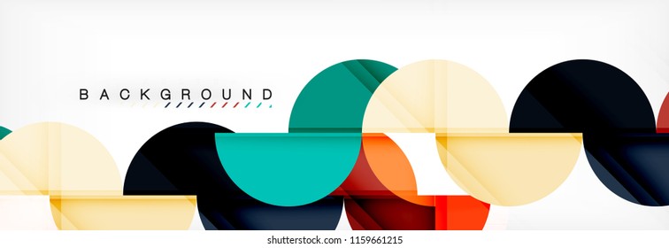 Circle modern geometrical abstract background, vector illustration
