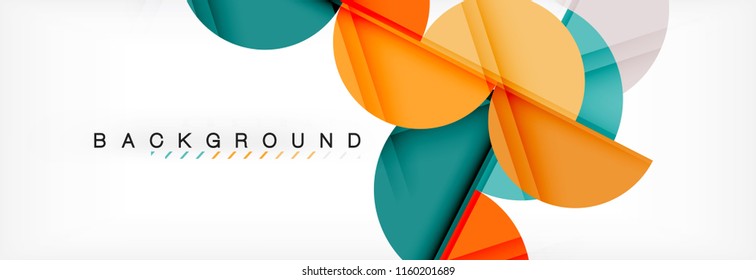 Circle modern geometrical abstract background, vector illustration