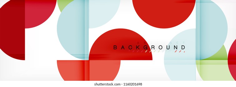 Circle modern geometrical abstract background, vector illustration