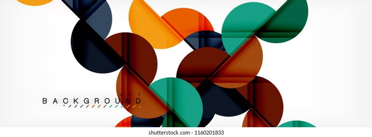 Circle modern geometrical abstract background, vector illustration