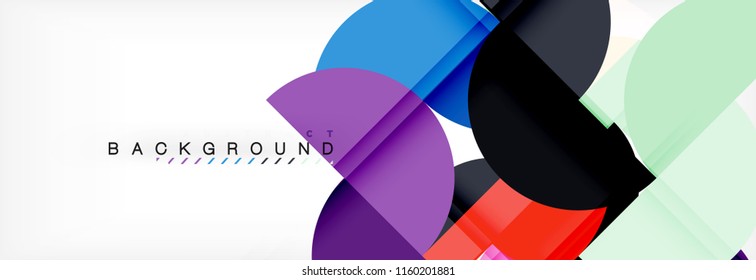Circle modern geometrical abstract background, vector illustration