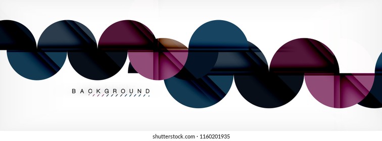 Circle modern geometrical abstract background, vector illustration