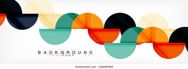 Circle modern geometrical abstract background, vector illustration