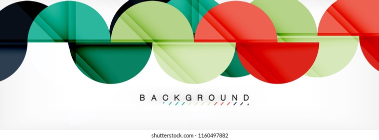 Circle modern geometrical abstract background, vector illustration