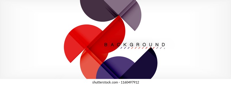 Circle modern geometrical abstract background, vector illustration