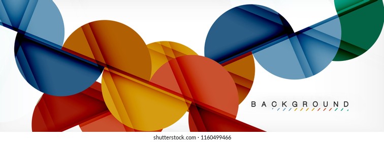 Circle modern geometrical abstract background, vector illustration