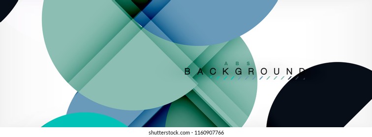 Circle modern geometrical abstract background, vector illustration