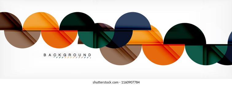 Circle modern geometrical abstract background, vector illustration