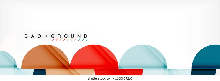 Circle modern geometrical abstract background, vector illustration