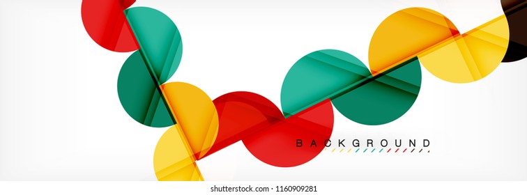 Circle modern geometrical abstract background, vector illustration
