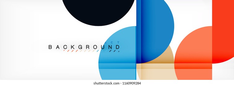 Circle modern geometrical abstract background, vector illustration