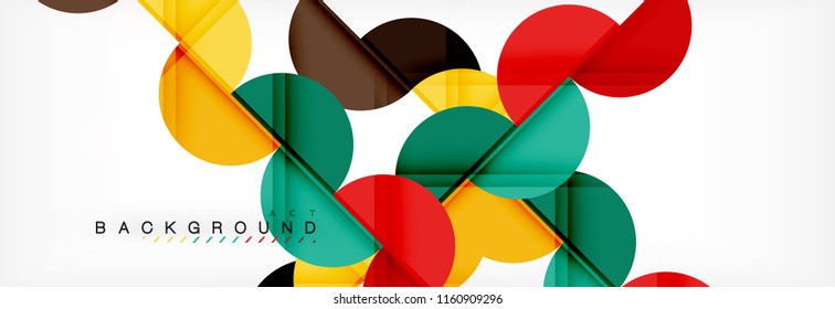 Circle modern geometrical abstract background, vector illustration