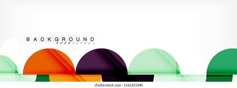 Circle modern geometrical abstract background, vector illustration