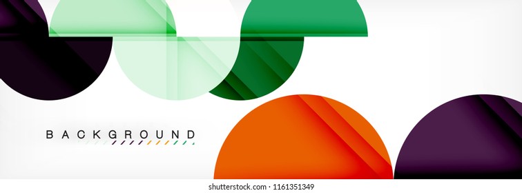 Circle modern geometrical abstract background, vector illustration