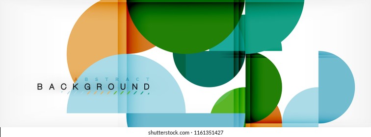 Circle modern geometrical abstract background, vector illustration