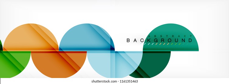 Circle modern geometrical abstract background, vector illustration
