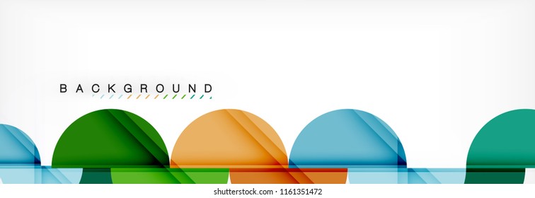 Circle modern geometrical abstract background, vector illustration