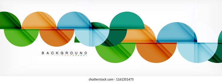 Circle modern geometrical abstract background, vector illustration